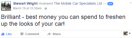 Facebook testimonial