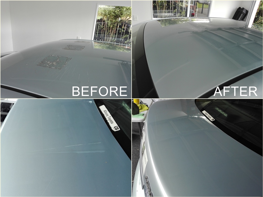 Removal of badly scratched car paint